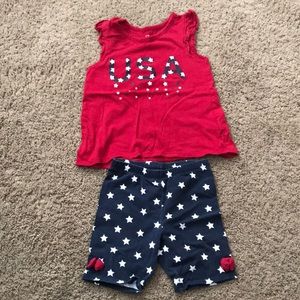 Size 4T. Patriotic set.